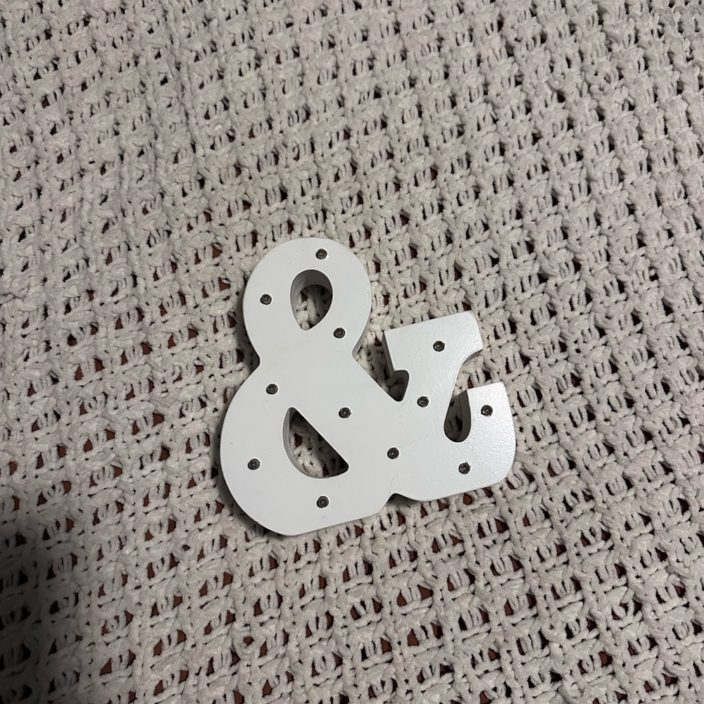 White Ampersand Wall Decor